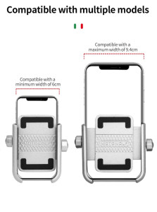 MOTOWOLF PHONE HOLDER 2080C MIRROR WITH CHARGER USB