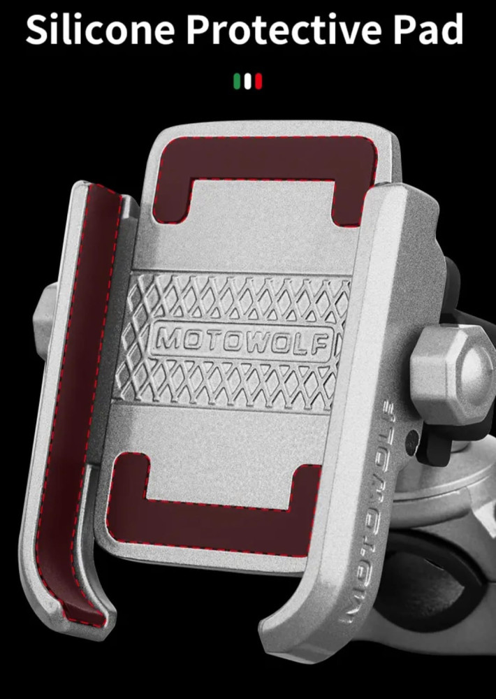 MOTOWOLF PHONE HOLDER 2080C MIRROR WITH CHARGER USB