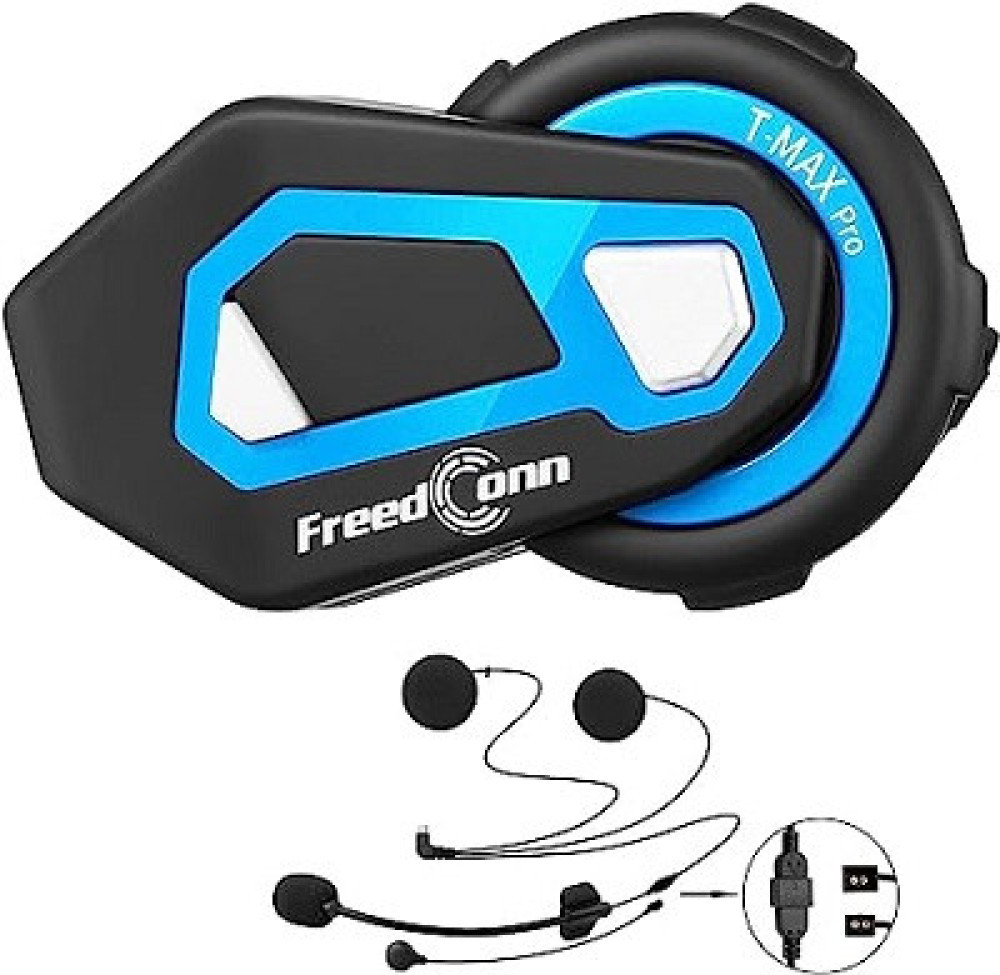 FreedConn T-MAX PRO 5.1 Group Intercom 6-way Bluetooth Intercom Helmet Headset Wireless music sharing 2 in 1 Earphone FM Water