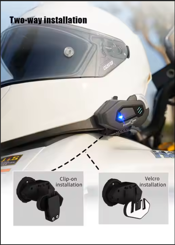FreedConn TMAX-S PRO Motorcycle Intercom Helmet Bluetooth Headset Group Interphone Bluetooth For Helmet Bluetooth Intercom