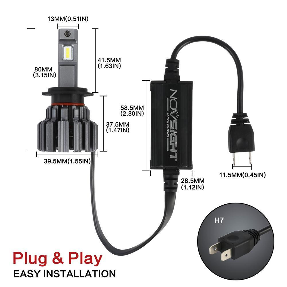 Novsight F03 H4 led headlight bulbs