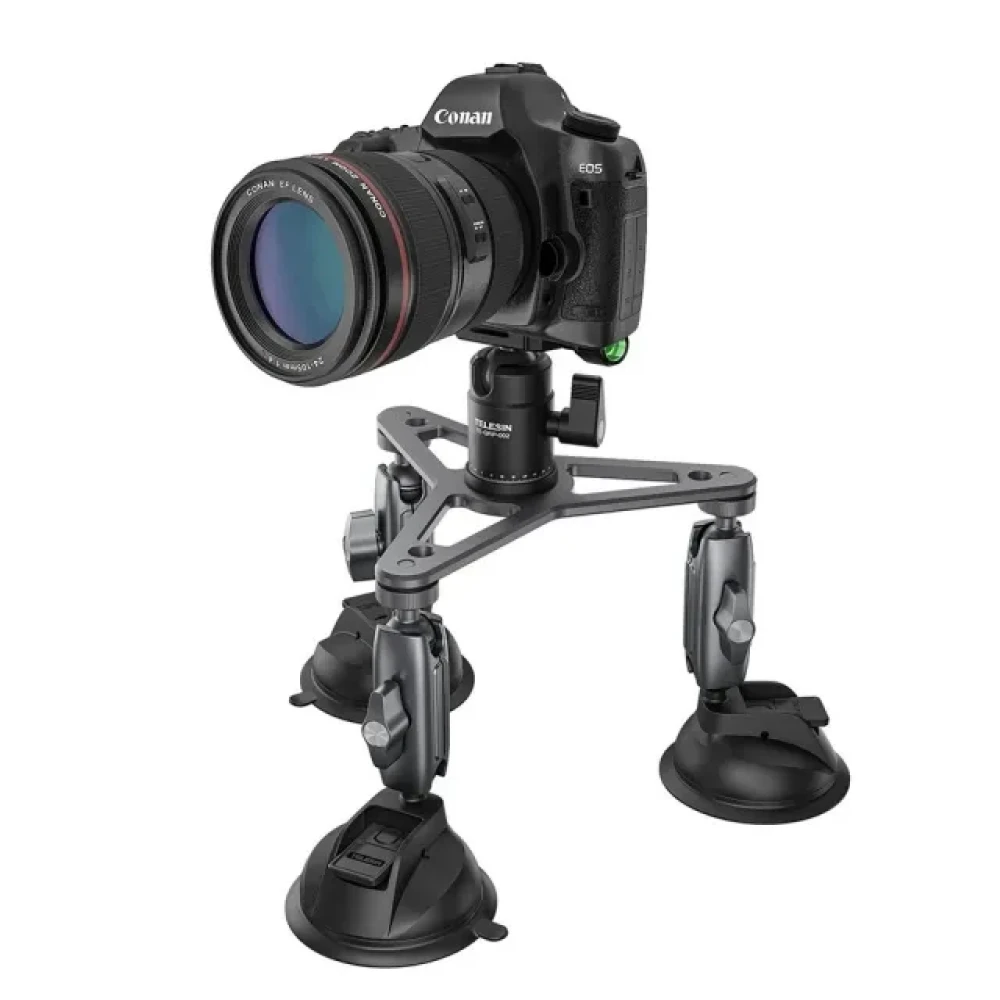 TELESIN Three-Arm Suction Mount