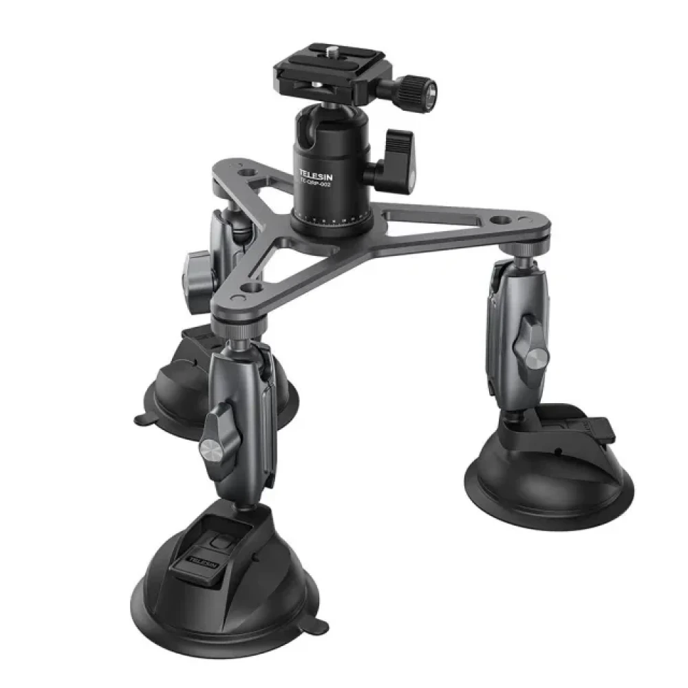 TELESIN Three-Arm Suction Mount