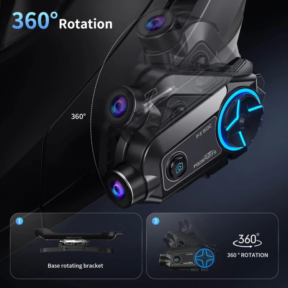 Fodsports FX 60C 4K Bluetooth Camera Intercom