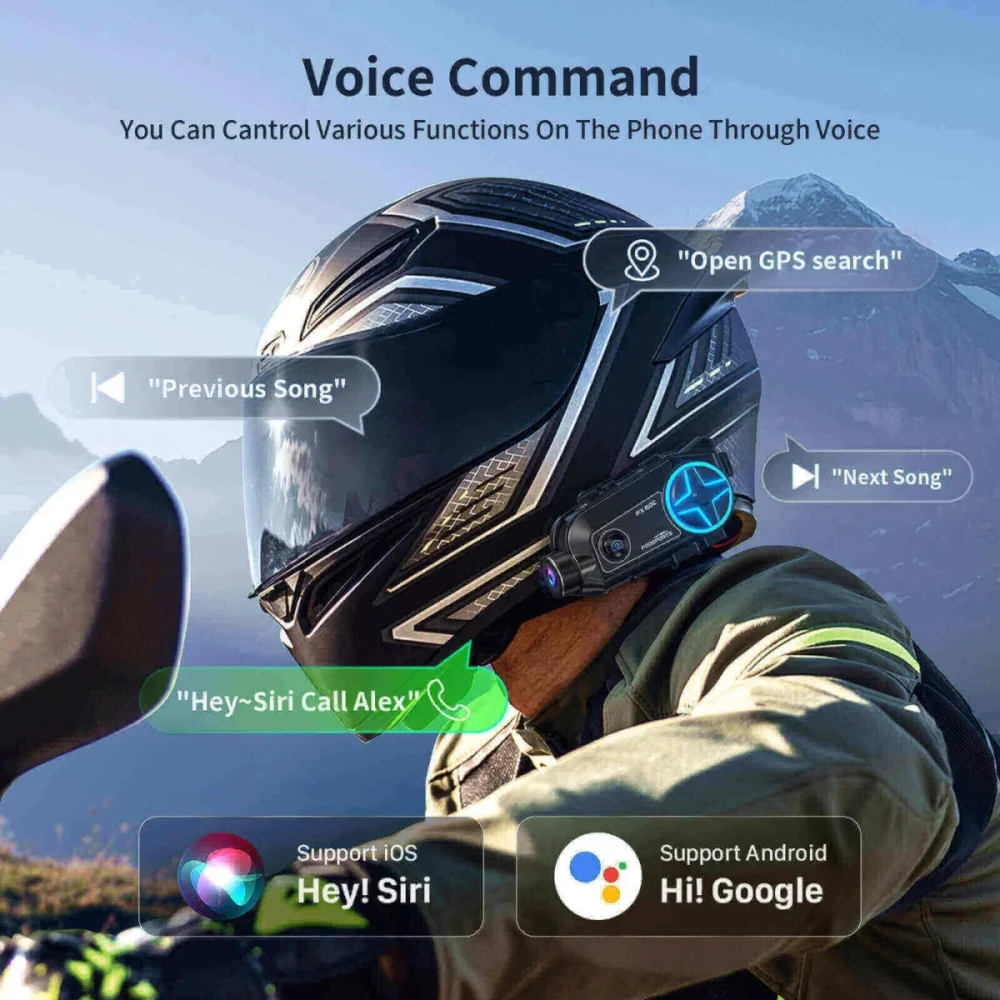Fodsports FX 60C 4K Bluetooth Camera Intercom