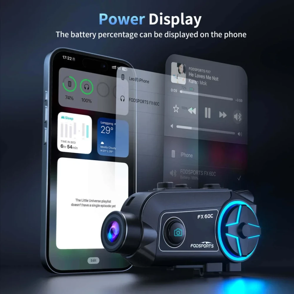 Fodsports FX 60C 4K Bluetooth Camera Intercom