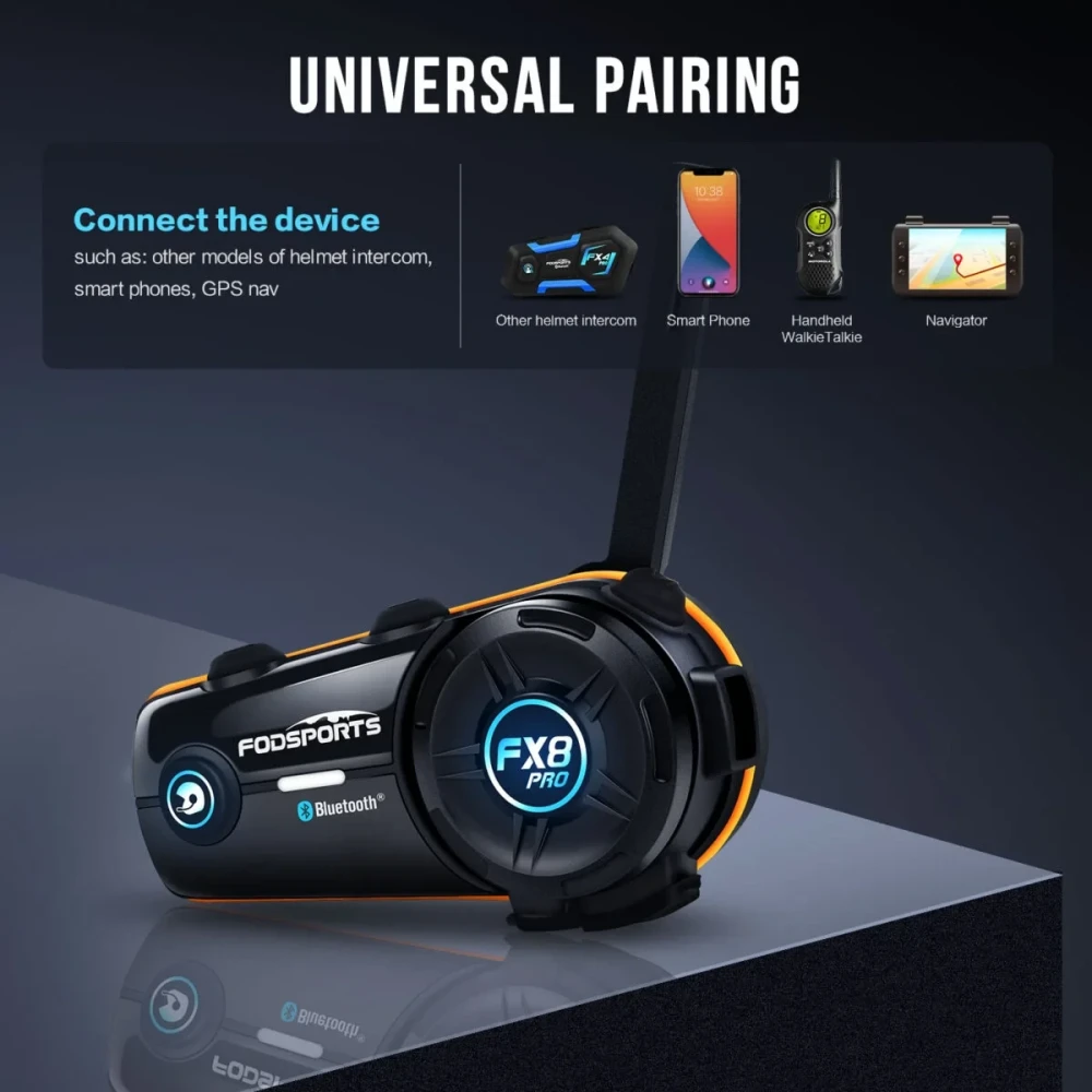 FX8 PRO Motorcycle Bluetooth Intercom