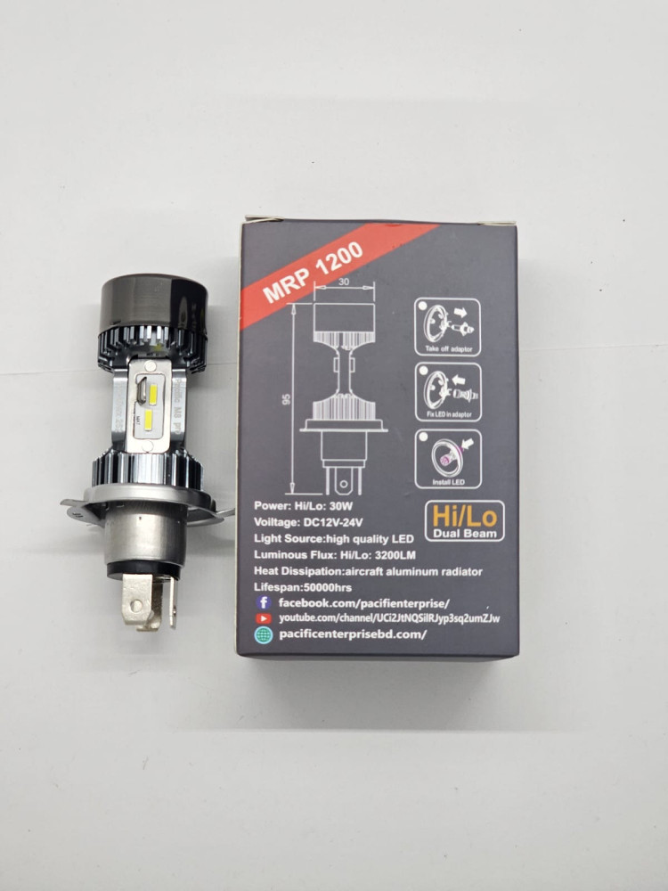 PACIFIC M8 PRO H4 LED HEADLIGHT COLOR WHITE