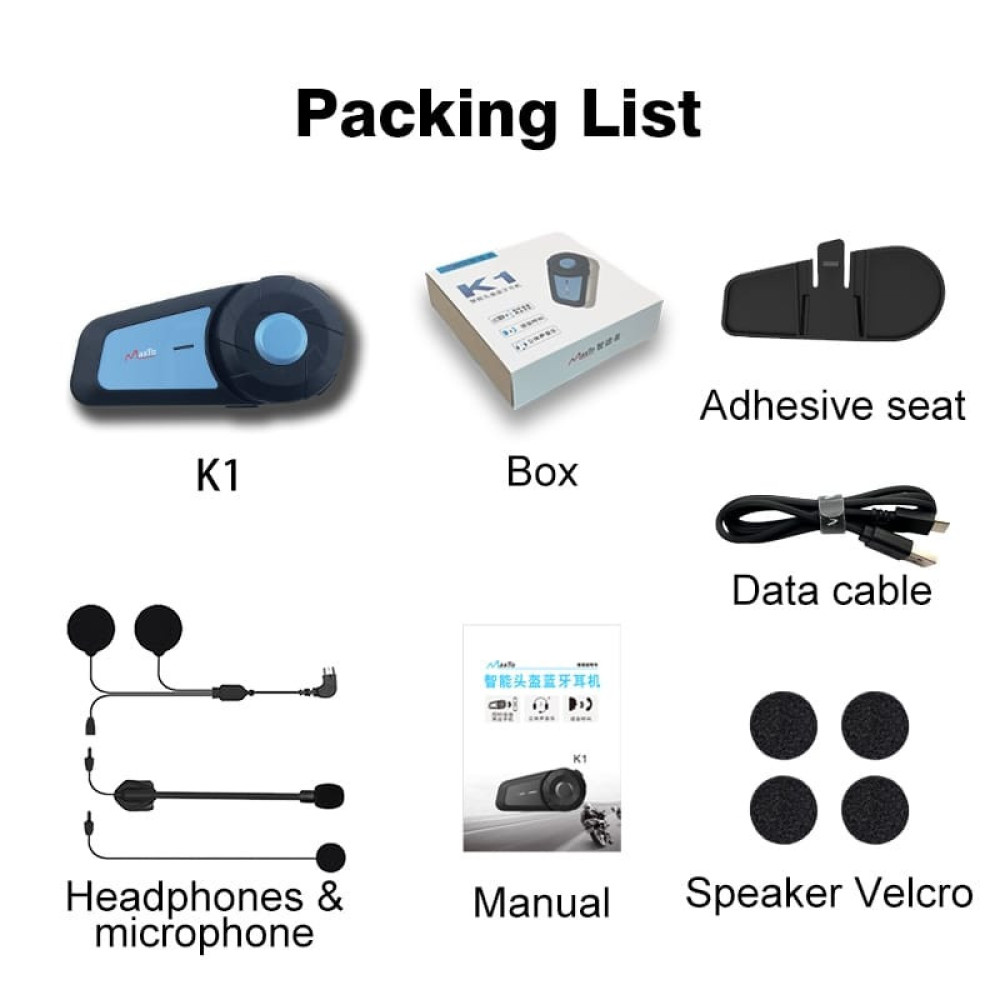 MAXTO K1 HELMET BLUETOOTH HEADSET