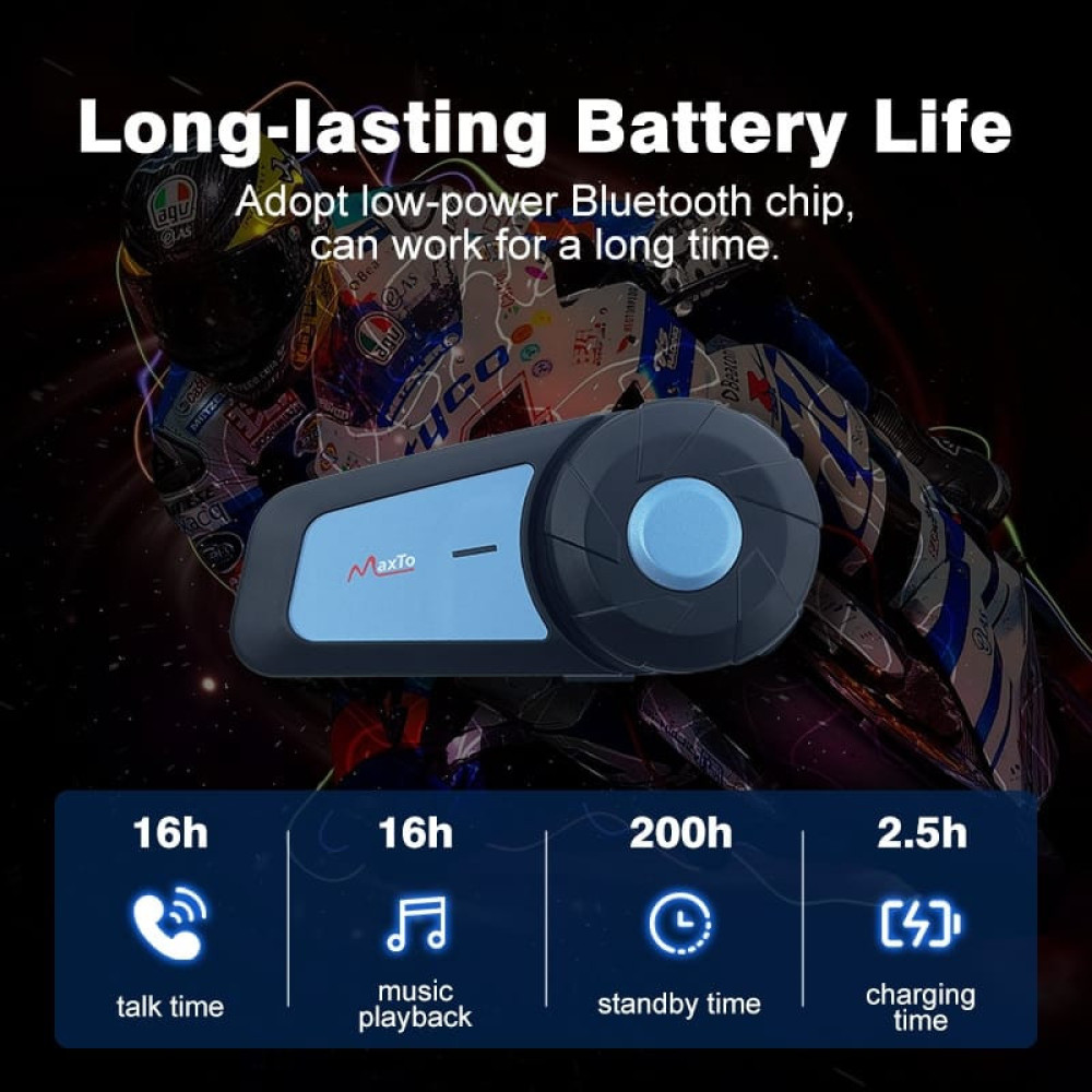 MAXTO K1 HELMET BLUETOOTH HEADSET