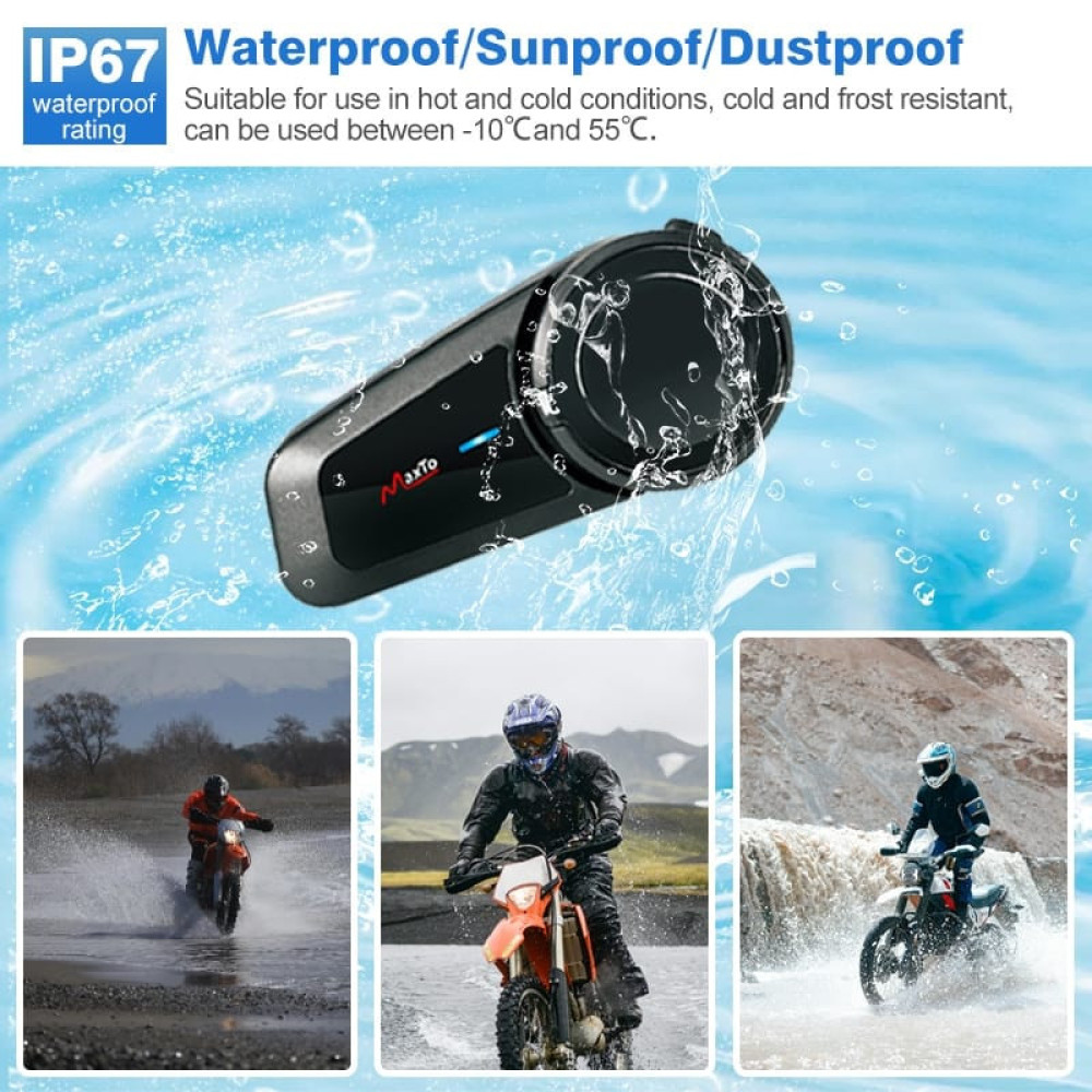 MAXTO M2 6 RIDER HELMET INTERCOM