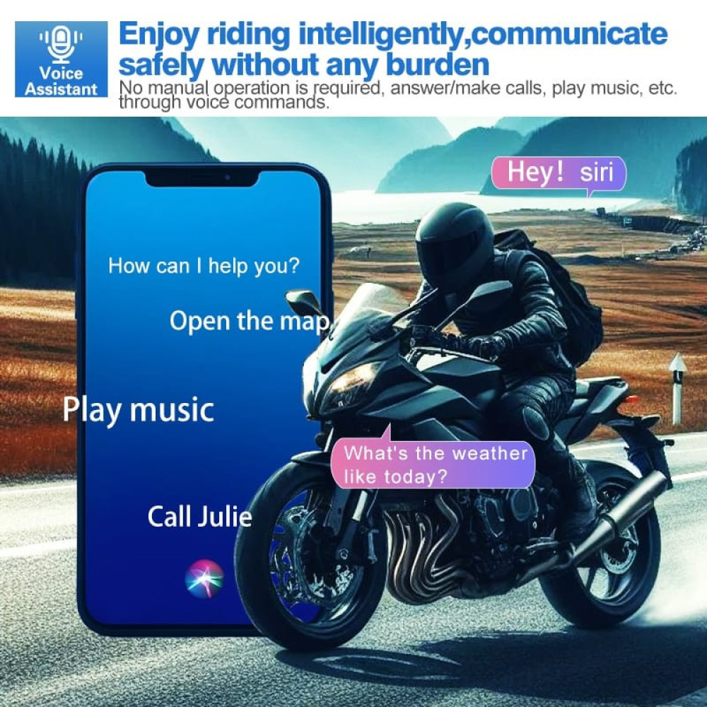 MAXTO M2 6 RIDER HELMET INTERCOM