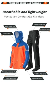 Motowolf V4 Raincoats MDL0403B ORANGE BLUE