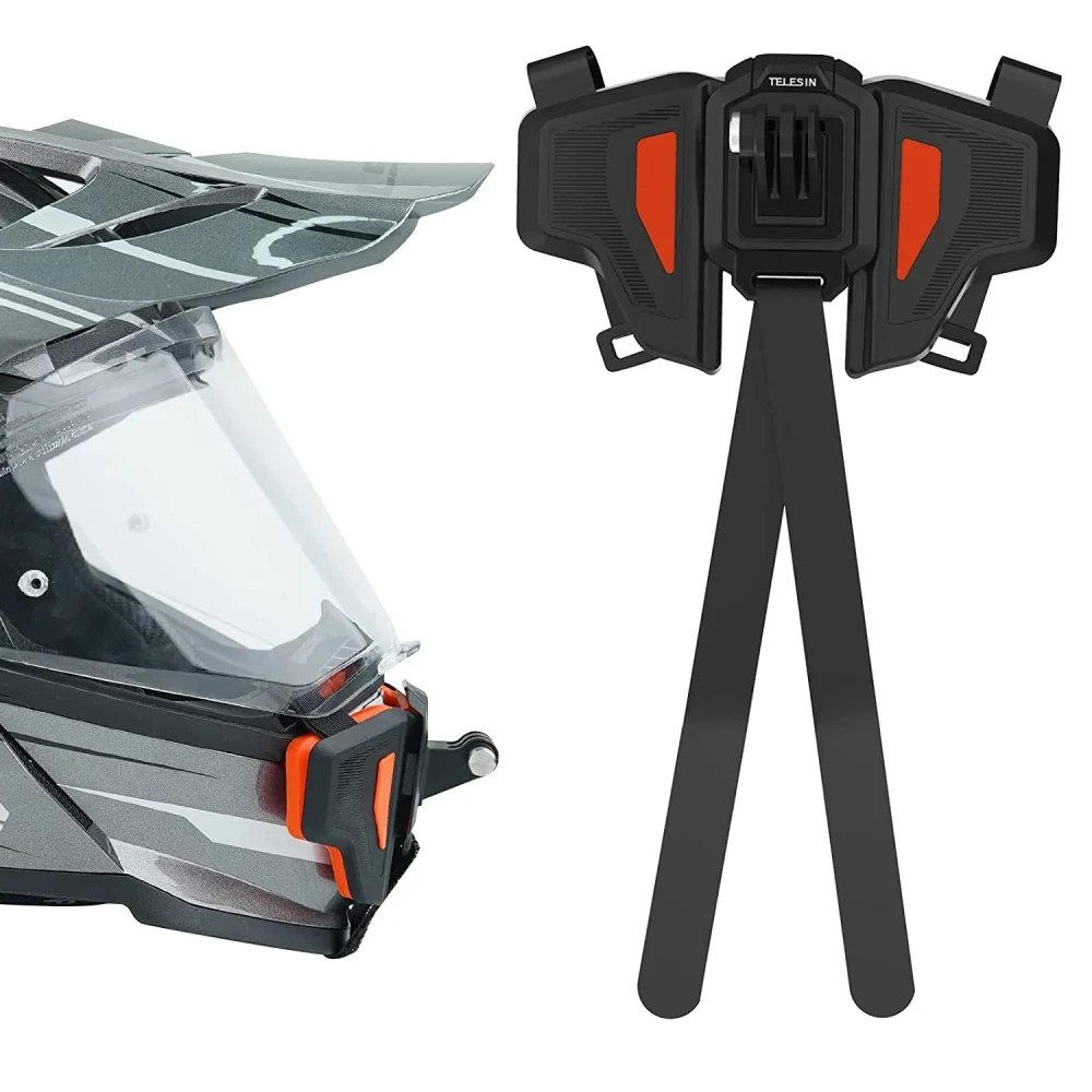 TELESIN Motorcycle Helmet Chin Strap Mount for Action Camera