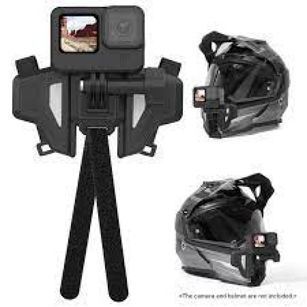 TELESIN Motorcycle Helmet Chin Strap Mount for Action Camera