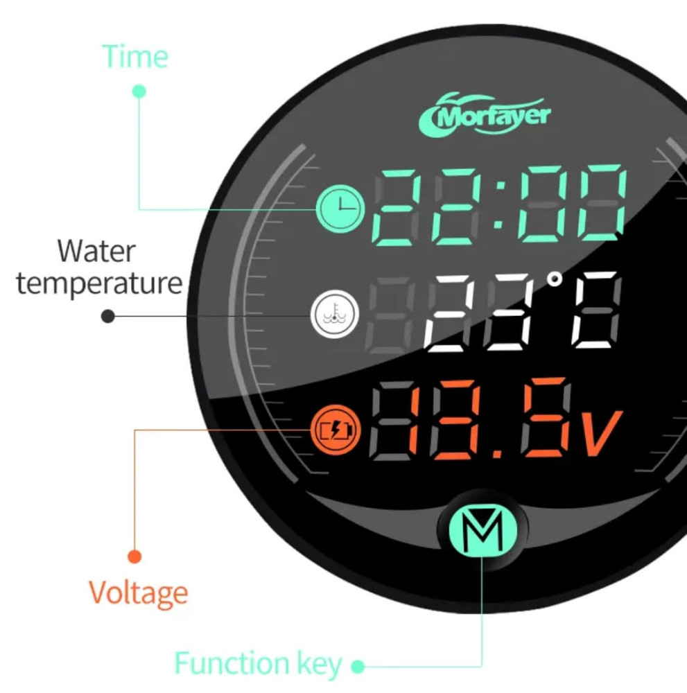 MORFAYER LED NIGHT VISION MOTORCYCLE VOLT METER