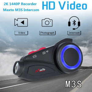 MAXTO M3S HELMET BLUETOOTH INTERCOM AND CAMERA