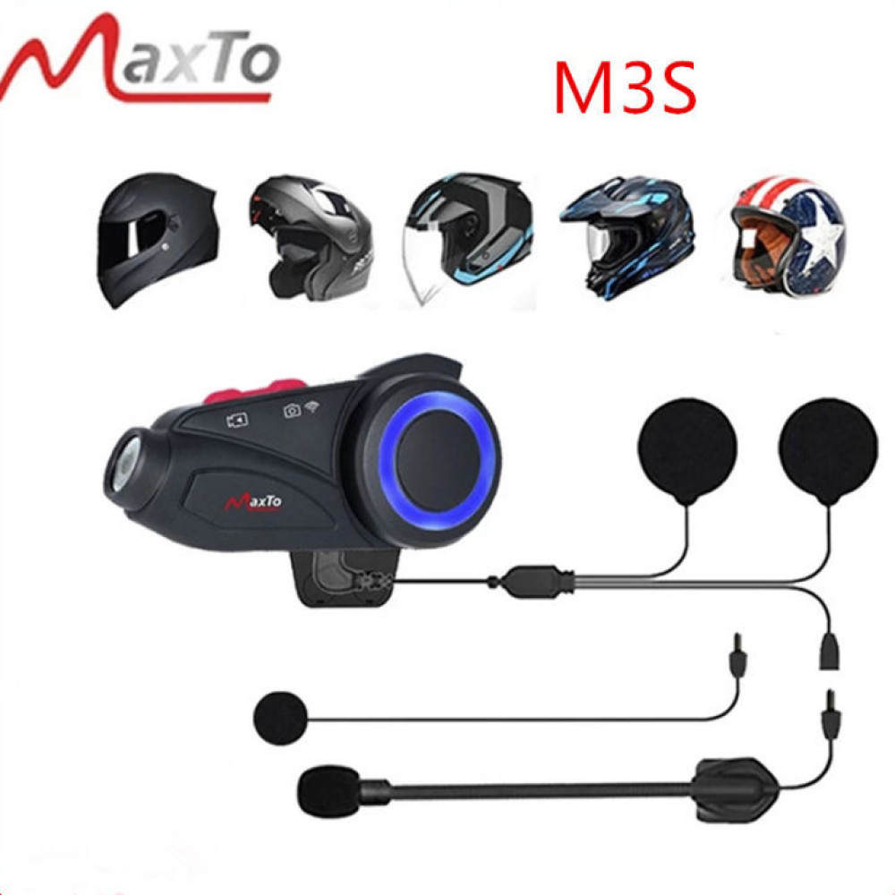 MAXTO M3S HELMET BLUETOOTH INTERCOM AND CAMERA