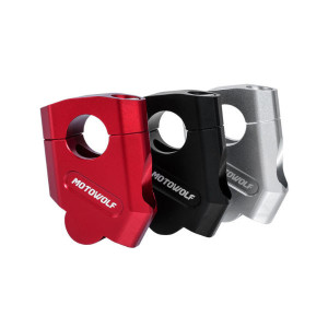 Motowolf Handlebar Riser 3517 (22MM) SILVER BLACK RED